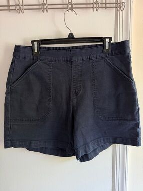 Nautica Women's Navy High-Waist Pull-On Shorts